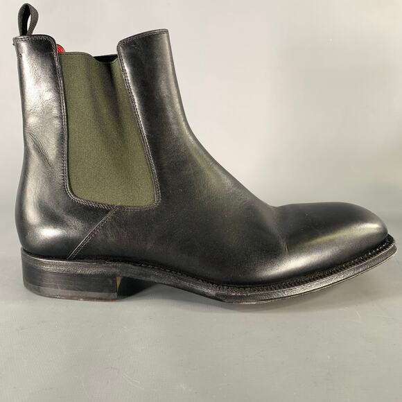 ALEXANDER MCQUEEN Size 8 Black Leather Chelsea Boots main image 8